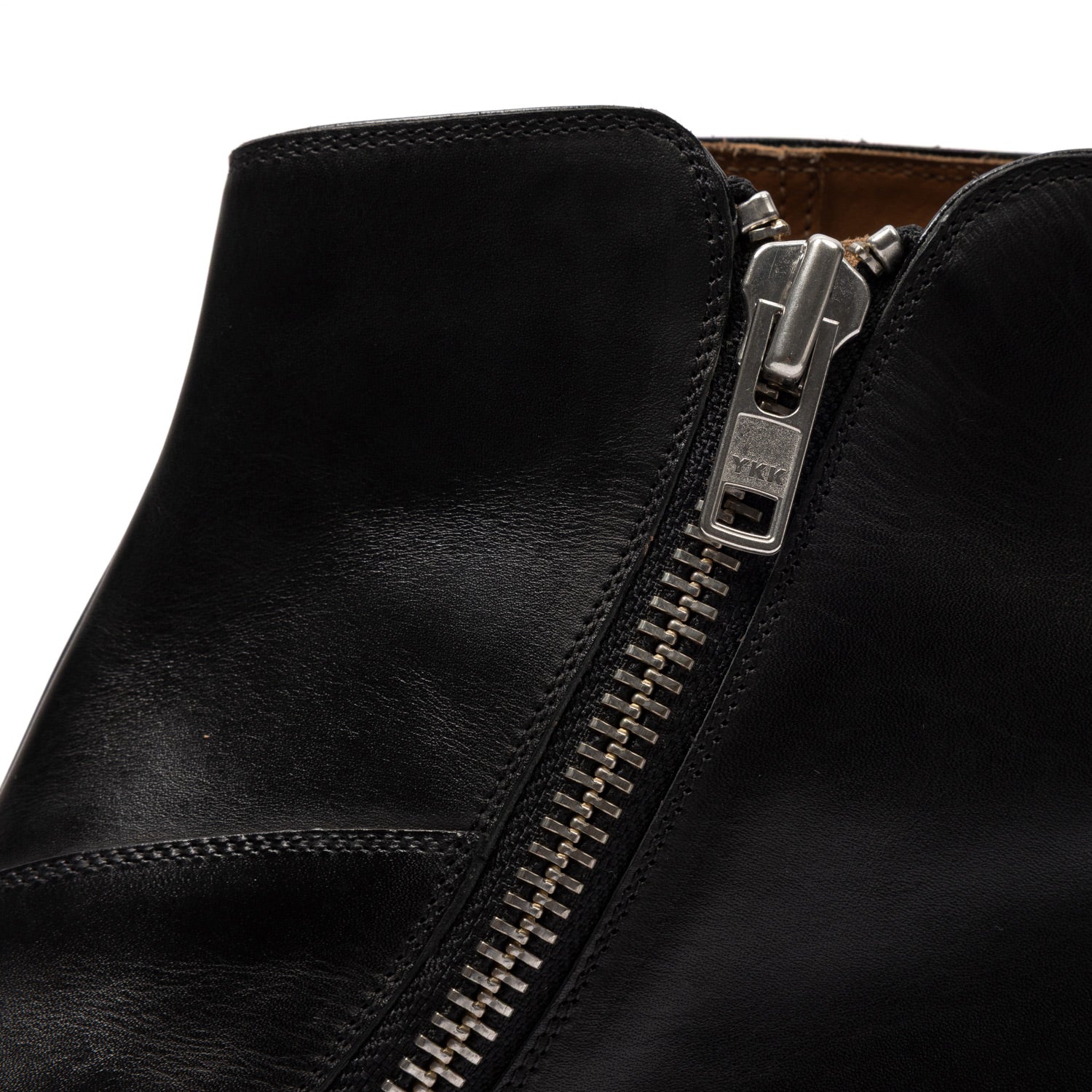 Limited Edition: Boot "Parisienne Zip" aus schwarzem Kalbsleder  - reine Handarbeit